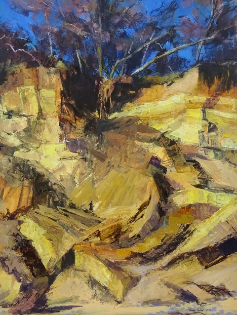 Uprooted - Covehithe cliffs by Mary Spicer